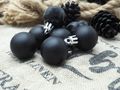 Christbaumschmuck Weihnachtskugeln Kunstoff Schwarz Baumschmuck Weihnachten Deko 3