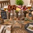 Oktoberfest Deko Vasen mit Edelweiß – Bayerische Tischdeko Landhausstil 2 Stück 3