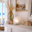 Maritime Deko Windlicht aus Glas in Türkis Grau 4