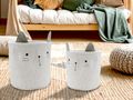 Deko Körbe für Kinderzimmer im 2er Set aus Stoff mit niedlichem Katzenmotiv – in zwei unterschiedlichen Größen 4