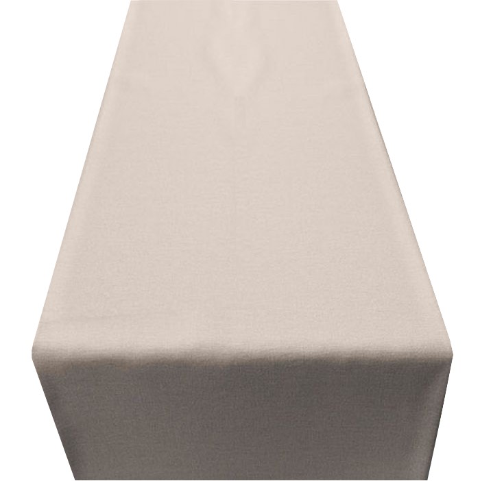 Tischläufer Creme 100% Baumwolle Tischdecke Uni einfarbig 40x150cm