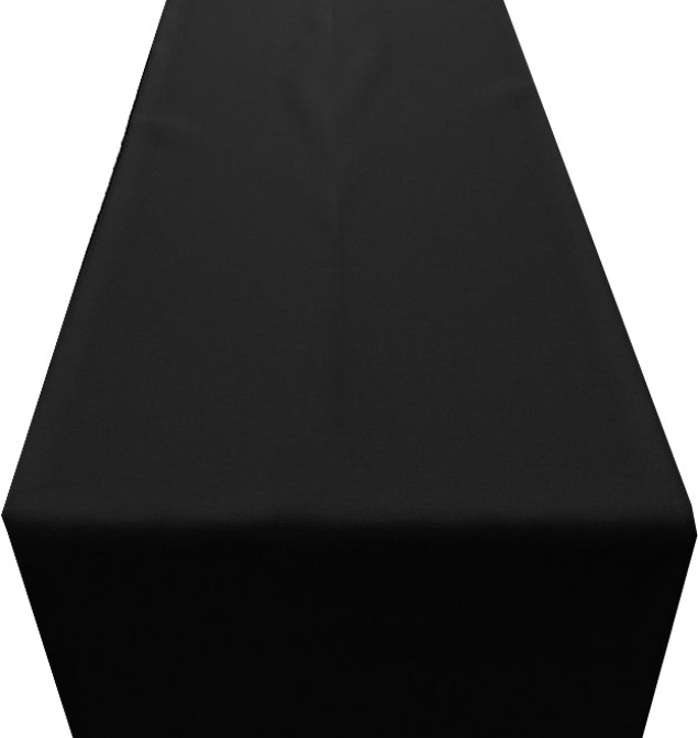 Tischdecke einfarbig Baumwolle 100% 40x150cm Uni Schwarz Tischläufer