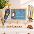 Personalisierte Deko Schultafel aus Holz für Einschulung Junge – Tischdeko Schulanfang Schule 2