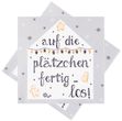 Weihnachtsservietten mit Motiv Plätzchen Lebkuchen als Tischdeko für Weihnachten 33 x 33 cm 20er Pack 1