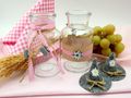 Deko Vasen Oktoberfest Rosa Karo Motto Geburtstag Frauen bayrisch Landhausstil 3