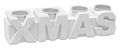XMAS Kerzenhalter Stabkerzenhalter Buchstaben 3D Weiß Advent 17cm 1