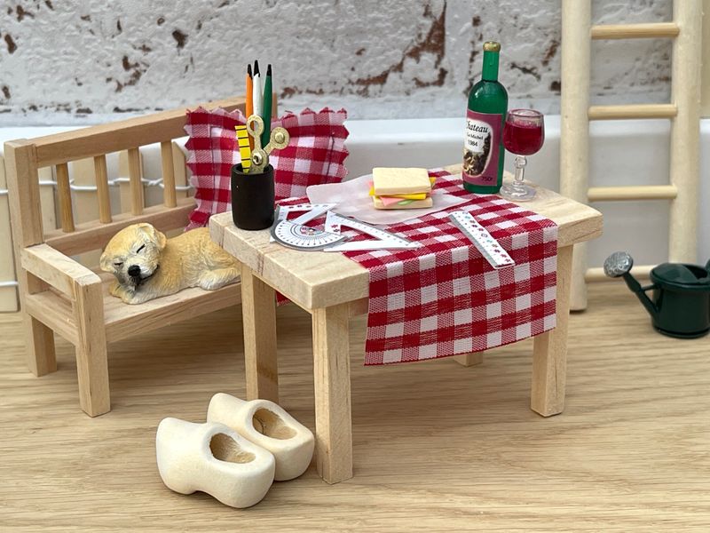 Miniatur Angelrute & Fischernetz - Wichtel Zubehör Für Puppenhaus 1:12