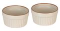 Ofenschalen rund Set 2-teilig Keramik Creme Auflaufform  Creme Brulee Form Ø 9cm 1