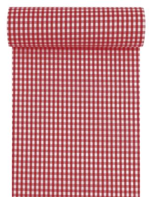 Tischband Kariert Bordeaux Weiß Vichy Karo Oktoberfest Polyester 10m x 20cm