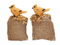 Wichtel Zubehör Miniatur Jute Getreidesack mit Vogel 5,5cm 2-teiliges Set 1