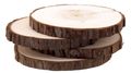 Holzscheiben Baumscheiben Rund 9-10cm Holz Basteln Streudeko Herbst Weihnachten 4 Stück 1