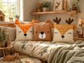 Kissen Bär Fuchs Reh Kinderkissen Dekokissen Baumwolle Deko 2