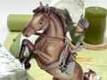 Tischdekoration: Servietten, Kerzen, Tischband, Streudeko, Holzscheiben & Pferde-Aufsteller 5