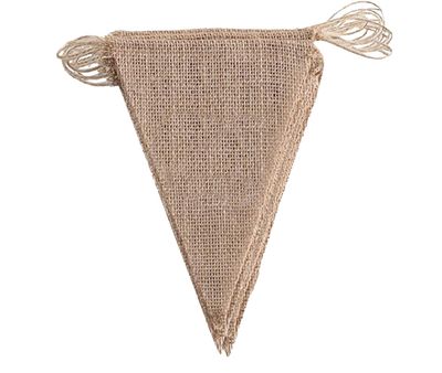 Wimpel Girlande Rustikale Jute Wimpelkette Vintage Hochzeit Geburtstag 15 x 26 cm 3m