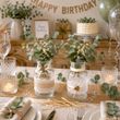 Deko Vasen mit Spitze in Creme & Natur Juteband für Hochzeiten, Vintage Tischdeko, Geburtstag 3