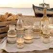 SET mit 3 Vasen und 2 Windlichter mit Spitze Juteband und Kordel Boho Hochzeit Geburtstag 3