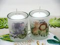 Kindergeburtstag Tischdeko Motto Wildtiere Jungle Love Elefant Windlicht inkl. Kerze 4