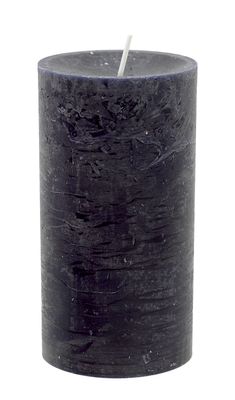 Rustic Stumpenkerze Schwarz Tischdeko Adventskranz Brenndauer ± 60h  Ø 7cm H 13cm  