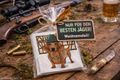 Lustige Servietten mit Dackel in Lederhose & Jagdhut - Geschenkidee Jäger Dackelclub, Dackelliebhaber 2