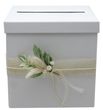 Die Briefbox mit einem Trockenblumenstrauß in Creme für Karten, Geldumschläge und Glückwünsche 2