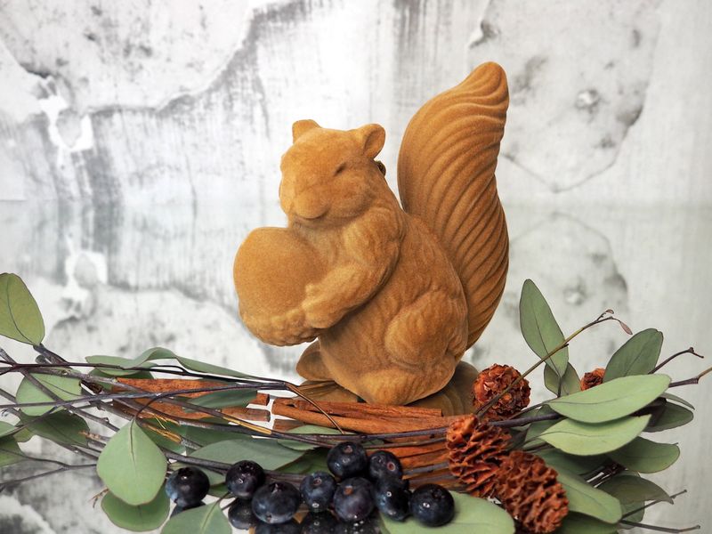 Eichhörnchen Braun Herbst Tischdeko Weihnachten Hängedeko 16 cm