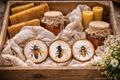 Geschenk Imker Geschenkhänger Holz Geschenkidee für den Imkerin - drei Bienen Motive 3 Stück 3