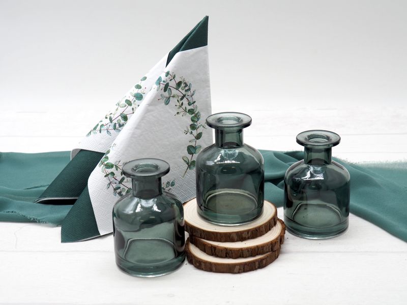 Baby-Shower Becher "Oh Baby" - 24 Stück Eukalyptus Design In Weiß, Grün & Gold