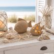 Maritime Deko-Fische aus Keramik im Boho-Stil aus Keramik mit LED und Sandoptik 3