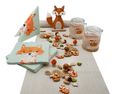 Tischdeko Set Kindergeburtstag Fuchs – Wald Motto mit Fuchsfigur, Servietten, Windlichtern, Tischband & Streudeko 1