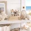 Maritime Häuser aus Treibholz creme zum Hinstellen Bad Spa Strandhaus Deko 21,5 cm 2
