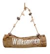 Willkommen Türdeko Treibholz Aufhänger Wanddeko Schild Sommer Maritim 28 x 3 x 7,5 cm 1