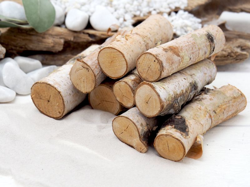 4x Puppenhaus Fußleisten Birkenholz - Weiß Für 1/12 Maßstab