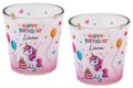 Windlicht Banderole Einhorn Geburtstag Kinder Party Votivglas Mädchen Tischdeko PERSONALISIERT 7,5cm Hoch 2