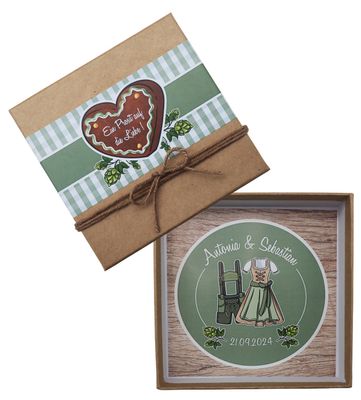 Geldgeschenk Oktoberfest Grün Verpackung Geschenk Personalisiert Natur Hochzeit Gutschein