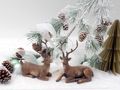 Hirsch Deko Figur Braun Rentier Liegend Weihnachten Advent Herbst Advent 2 Stück 6