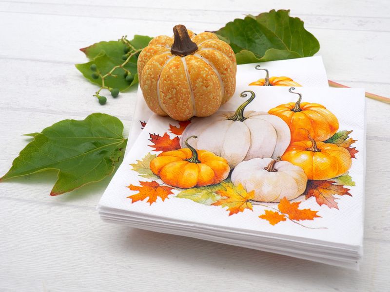 Tourima Herbst Deko Set 50-teilig - Kürbisse, Tannenzapfen & Eichenblätter