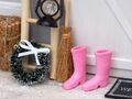 Wichtel Zubehör Gummistiefel PINK Rosa Miniatur Puppenhaus Geschenk Adventskalender 2