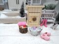 Wichtel Wichteltür Miniatur Badewanne Baden Handtuch Holzschuhe Pink Rosa Badeente 4