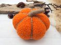 Kürbis Stoff Jute Orange Groß 15cm Herbst Tischdeko 5