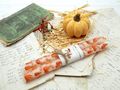 Stabkerzen 25cm Creme Kürbisse Blätter Orange Herbst Tischdeko 2 Stück  3