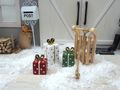 Wichtel Zubehör Schlitten mit Geschenke Weihnachten Miniatur Puppenhaus Set 4-teilig 2