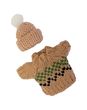 Wichtel Zubehör Pullover Norweger Braun Mütze Beige Miniatur Puppenhaus SET 2-teilig 1