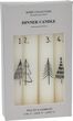 Stabkerzen Weiß Advent 1-4 Zahlen Weihnachtsbäume 4 Stück 16 cm Hoch 1