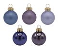 45 Weihnachtskugeln Christbaumkugeln Flieder Lila Blau Mix Glas Christbaumschmuck Weihnachtsdeko 1