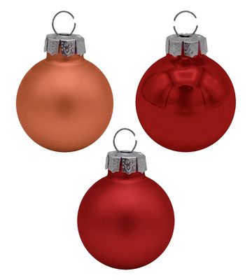 45 Weihnachtskugeln Christbaumkugeln Orange Kupfer Rot Mix Glas Christbaumschmuck Weihnachtsdeko