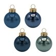 45 Weihnachtskugeln Christbaumkugeln Blau Mix Glas Christbaumschmuck Weihnachtsdeko 1