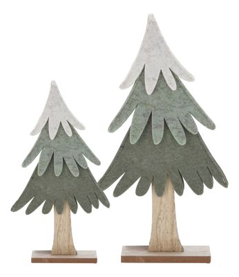 Tannenbaum Aufsteller Filz Holz Grün Weihnachten 30cm Oder 43cm Deko