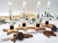 Stabkerzenhalter Stern Holz Natur Schwarz Adventskerzenhalter Weihnachten 36cm Lang 3