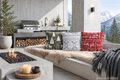 Deko Kissen Zierkissen Grün, Rot Grau mit Muster - für Sofa Couch Schlafzimmer Wohnzimmer Weihnachten 2