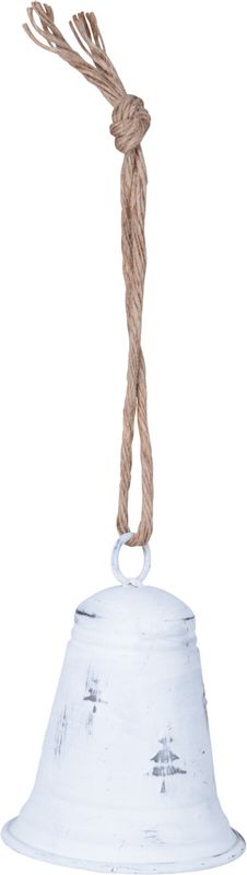 Glocke Zink Weiß Mittel Weihnachtsdeko Deko Adventskranz Weihnachten Advent 13,5cm